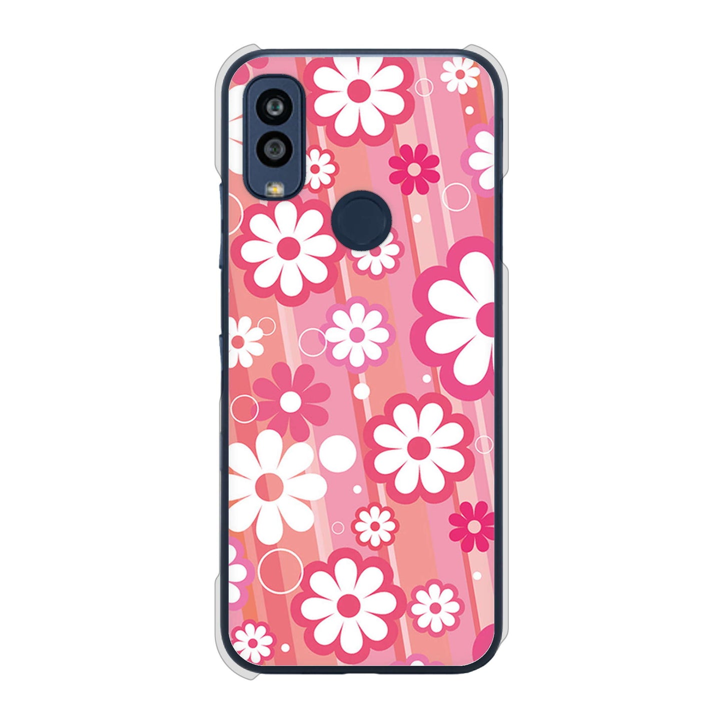 Android One S10 Y!mobile 高画質仕上げ 背面印刷 ハードケース 【751 マーガレット（ピンク系）】