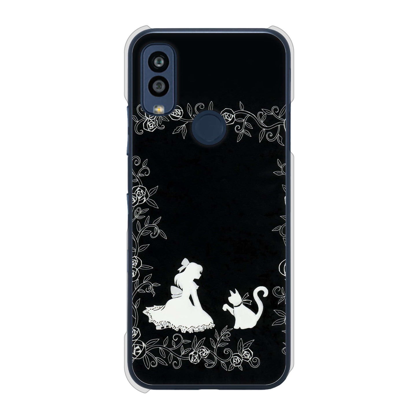 Android One S10 Y!mobile 高画質仕上げ 背面印刷 ハードケース お姫様とネコ
