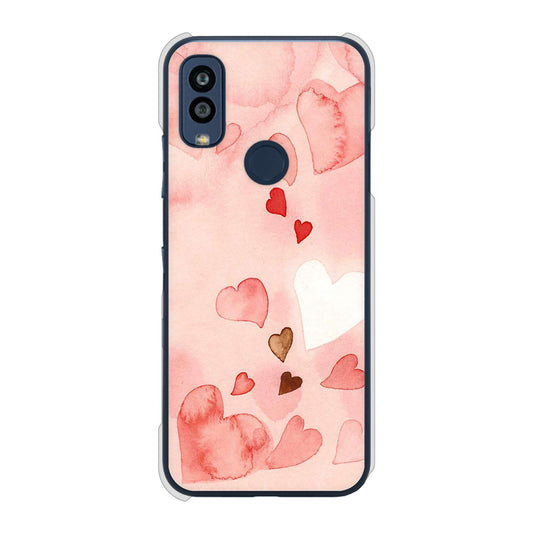 Android One S10 Y!mobile 高画質仕上げ 背面印刷 ハードケース 【1125 ハートの和紙】