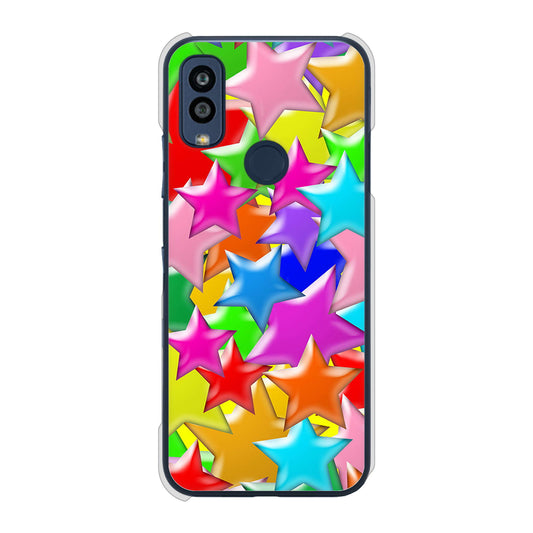 Android One S10 Y!mobile 高画質仕上げ 背面印刷 ハードケース 【1293 ランダムスター】