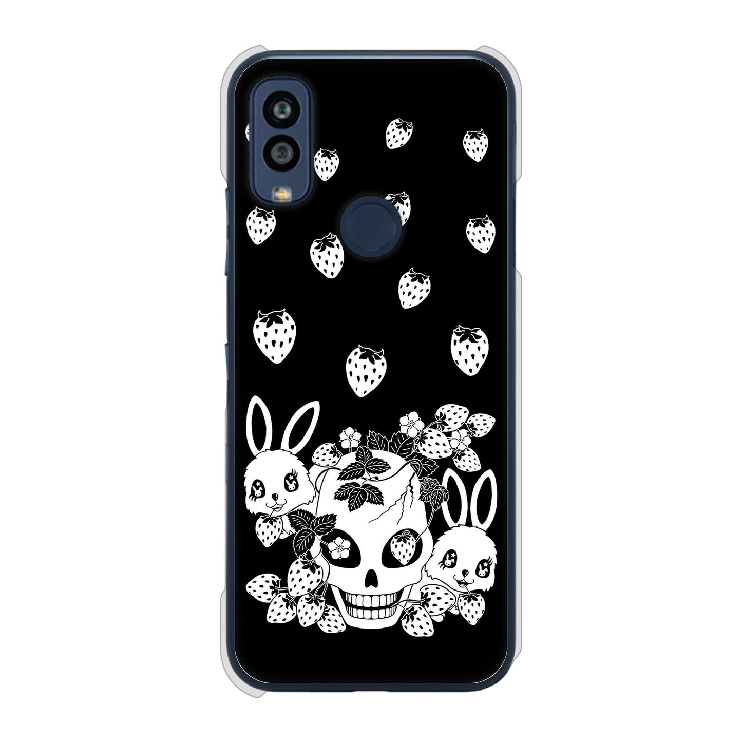 Android One S10 Y!mobile 高画質仕上げ 背面印刷 ハードケース むかいあぐる 苺兎