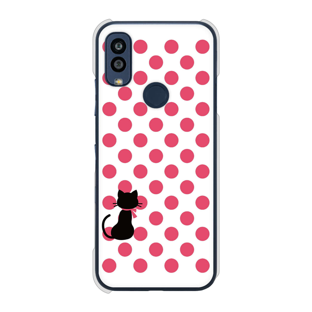 Android One S10 Y!mobile 高画質仕上げ 背面印刷 ハードケース ネコとシンプルミルキー