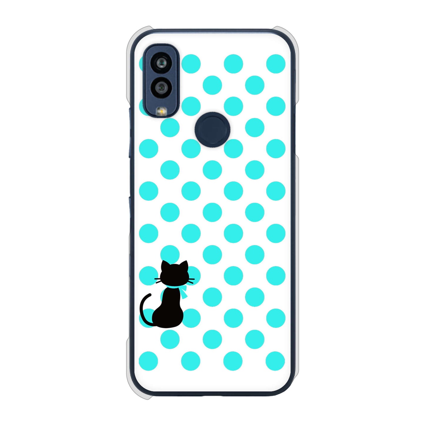 Android One S10 Y!mobile 高画質仕上げ 背面印刷 ハードケース ネコとシンプルミルキー