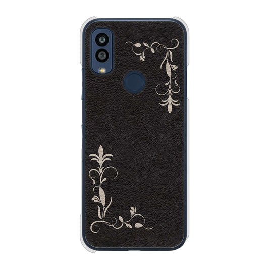 Android One S10 Y!mobile 高画質仕上げ 背面印刷 ハードケース 【EK825 レザー風グラスフレーム】