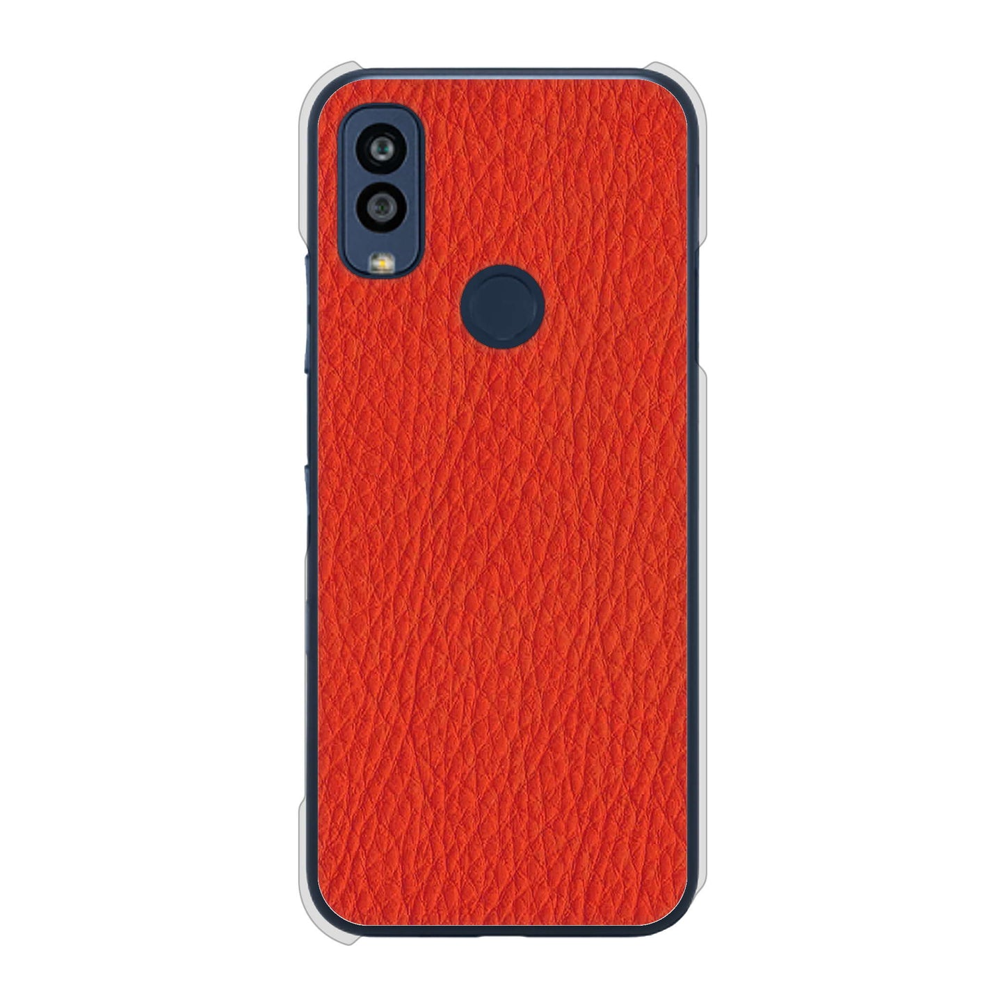 Android One S10 Y!mobile 高画質仕上げ 背面印刷 ハードケース 【EK852 レザー風レッド】