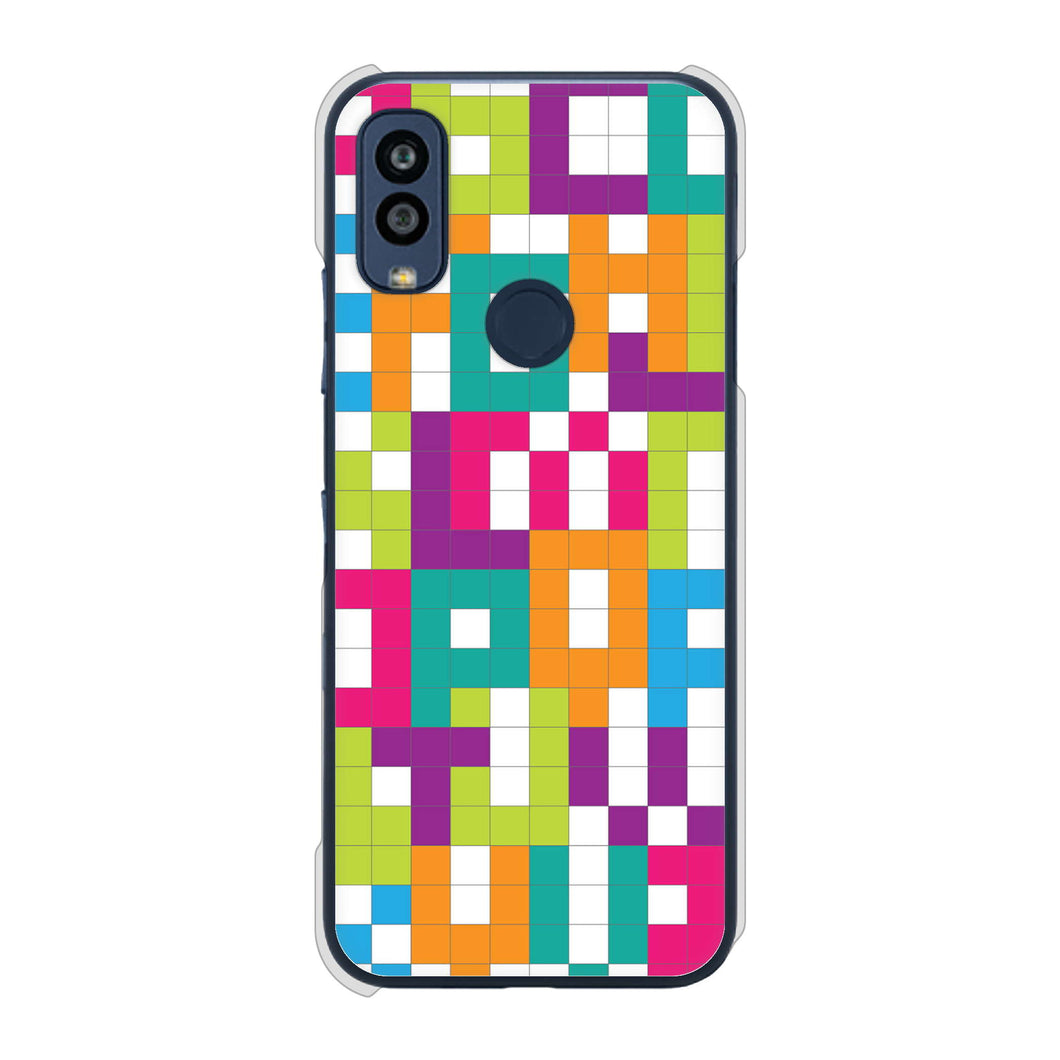 Android One S10 Y!mobile 高画質仕上げ 背面印刷 ハードケース 【IB916 ブロックアルファベット】