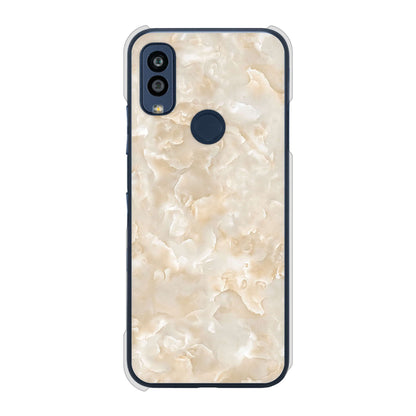 Android One S10 Y!mobile 高画質仕上げ 背面印刷 ハードケース 大理石BK