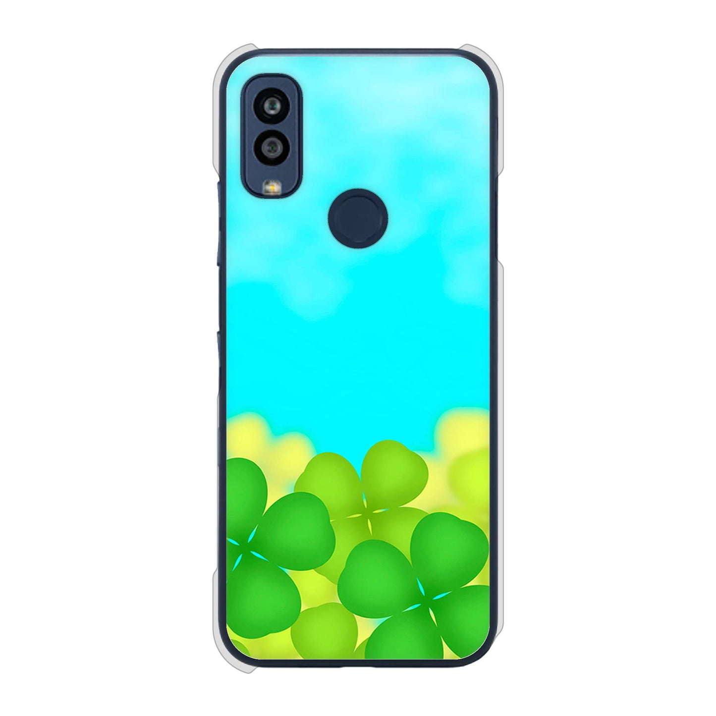 Android One S10 Y!mobile VA820 四葉のクローバー畑 ハードケース 背面印刷