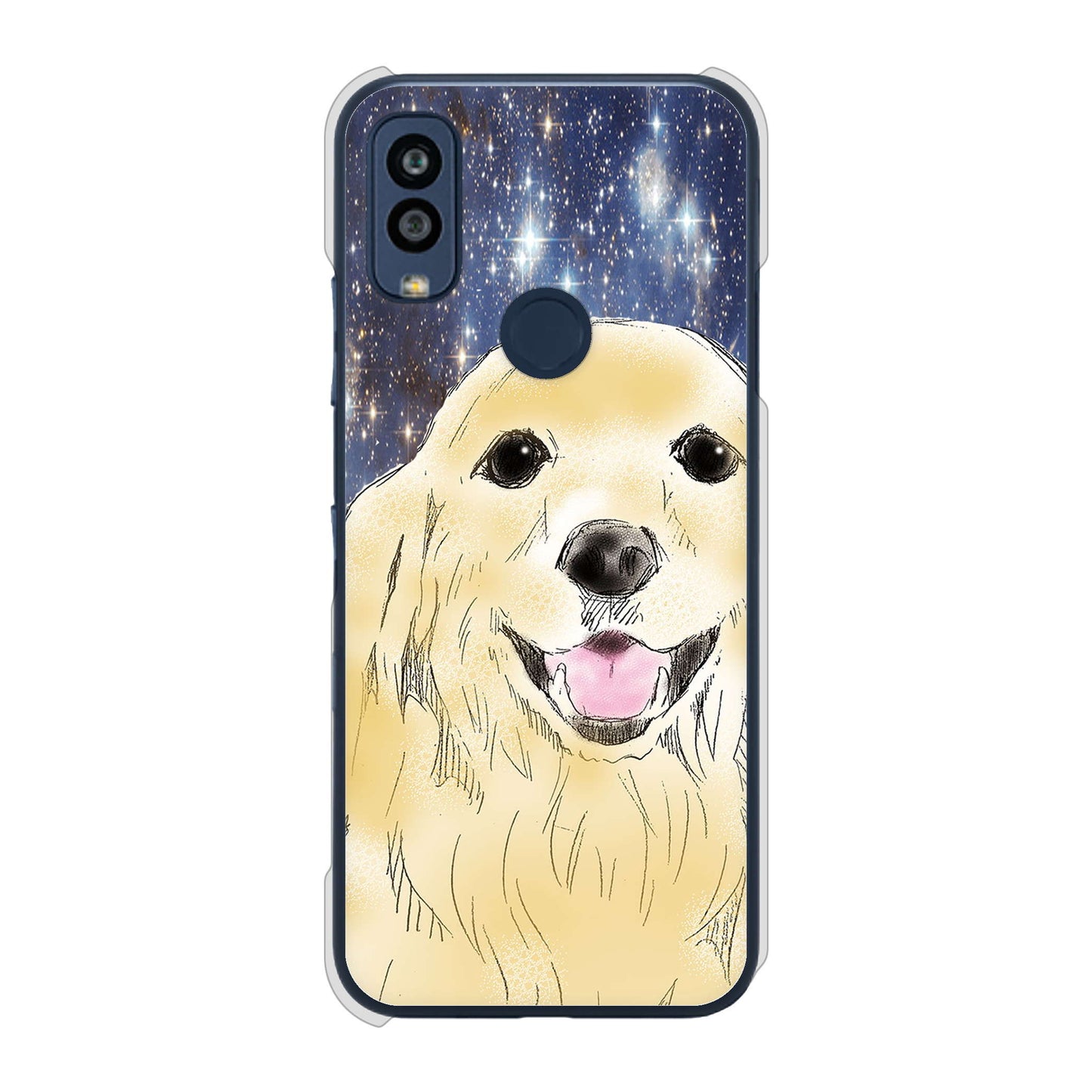 Android One S10 Y!mobile 高画質仕上げ 背面印刷 ハードケース ゴールデンレトリバー