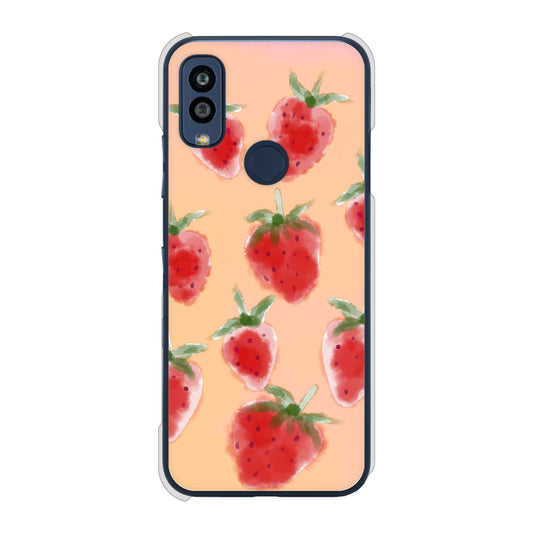 Android One S10 Y!mobile 高画質仕上げ 背面印刷 ハードケース イチゴ 水彩