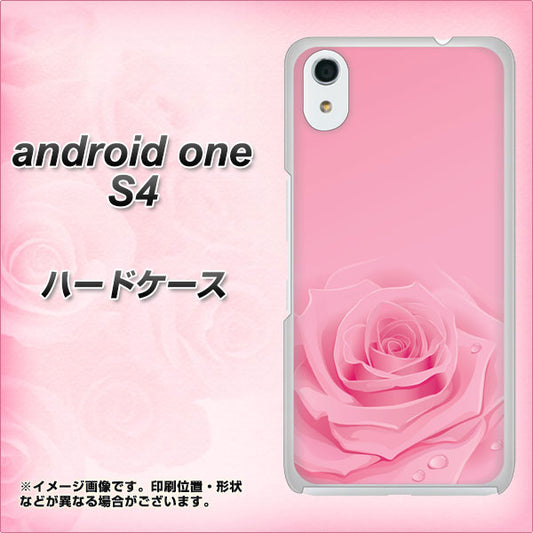 Android One S4 高画質仕上げ 背面印刷 ハードケース【401 ピンクのバラ】