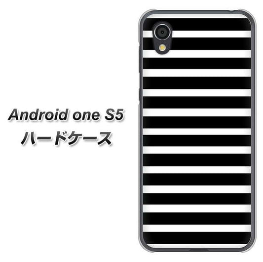 Android One S5 高画質仕上げ 背面印刷 ハードケース【330 サイドボーダーブラック】