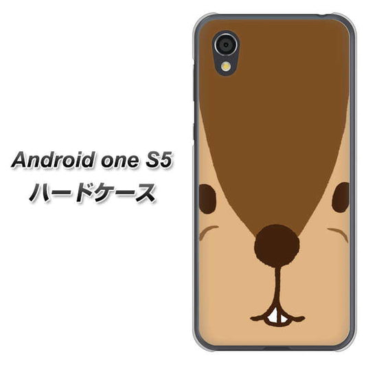 Android One S5 高画質仕上げ 背面印刷 ハードケース【349 りす】