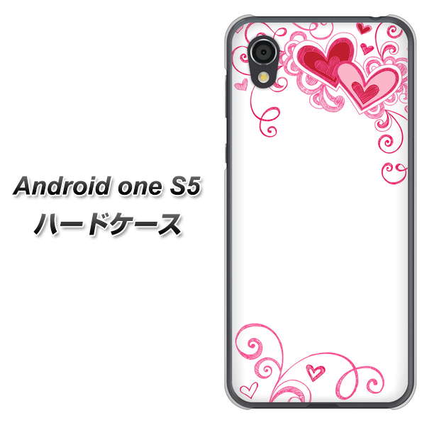 Android One S5 高画質仕上げ 背面印刷 ハードケース【365 ハートフレーム】