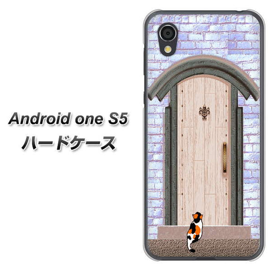 Android One S5 高画質仕上げ 背面印刷 ハードケース【YA952 石ドア02 素材クリア】