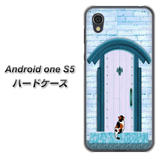 Android One S5 高画質仕上げ 背面印刷 ハードケース【YA953 石ドア03 素材クリア】