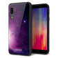 Andoroid One S7 強化ガラス＆TPUスマホケース ガラプリ【KM925 Galaxias Purple】