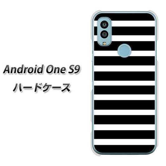 Android One S9 Y!mobile 高画質仕上げ 背面印刷 ハードケース【330 サイドボーダーブラック】