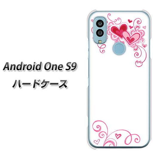 Android One S9 Y!mobile 高画質仕上げ 背面印刷 ハードケース【365 ハートフレーム】