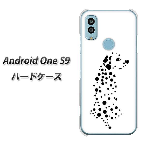 Android One S9 Y!mobile 高画質仕上げ 背面印刷 ハードケース【1038 振り向くダルメシアン（WH）】