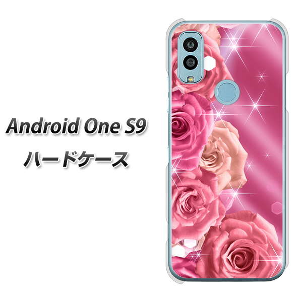 Android One S9 Y!mobile 高画質仕上げ 背面印刷 ハードケース【1182 ピンクの薔薇に誘われて】