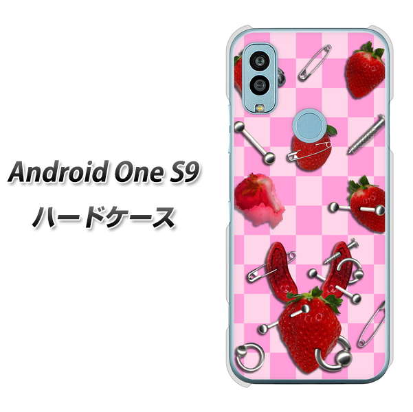 Android One S9 Y!mobile 高画質仕上げ 背面印刷 ハードケース【AG832 苺パンク（ピンク）】