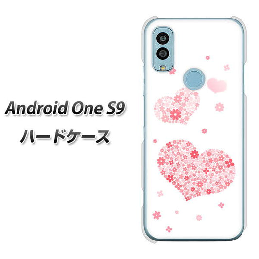 Android One S9 Y!mobile 高画質仕上げ 背面印刷 ハードケース【SC824 ピンクのハート】