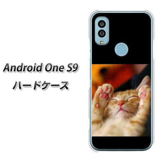 Android One S9 Y!mobile 高画質仕上げ 背面印刷 ハードケース【VA804 爆睡するネコ】