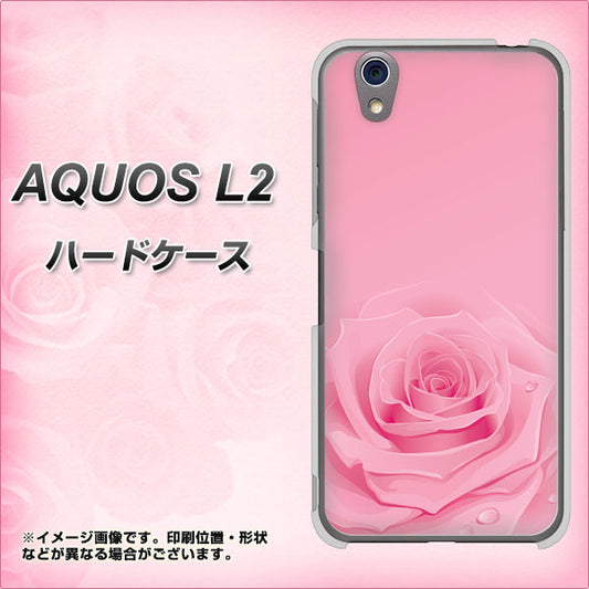 UQmobile アクオス L2 SH-L02 高画質仕上げ 背面印刷 ハードケース【401 ピンクのバラ】