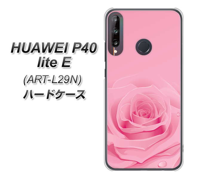 HUAWEI（ファーウェイ） P40 lite E ART-L29N 高画質仕上げ 背面印刷 ハードケース【401 ピンクのバラ】