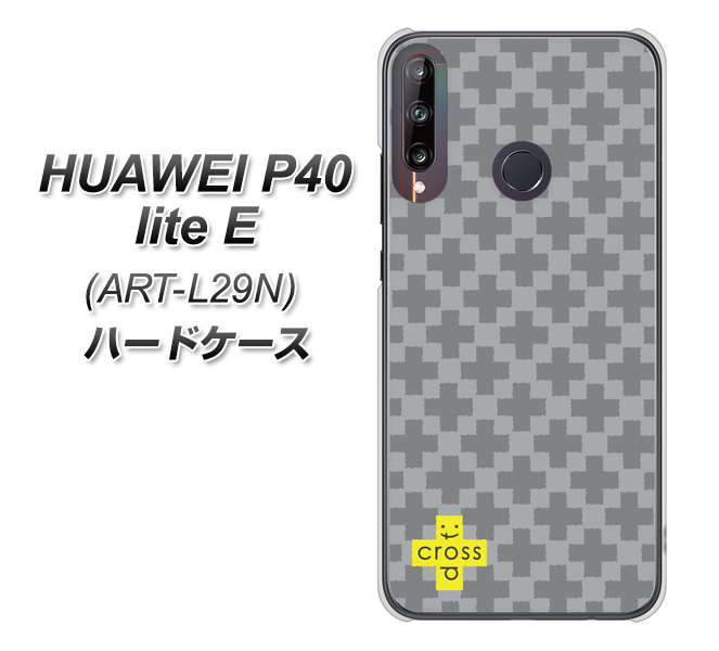 HUAWEI（ファーウェイ） P40 lite E ART-L29N 高画質仕上げ 背面印刷 ハードケース【IB900  クロスドット_グレー】
