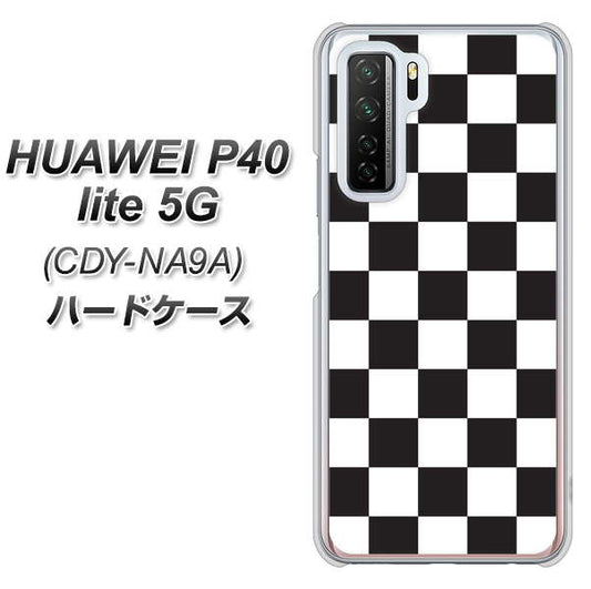 HUAWEI（ファーウェイ） P40 lite 5G CDY-NA9A 高画質仕上げ 背面印刷 ハードケース【151 フラッグチェック】