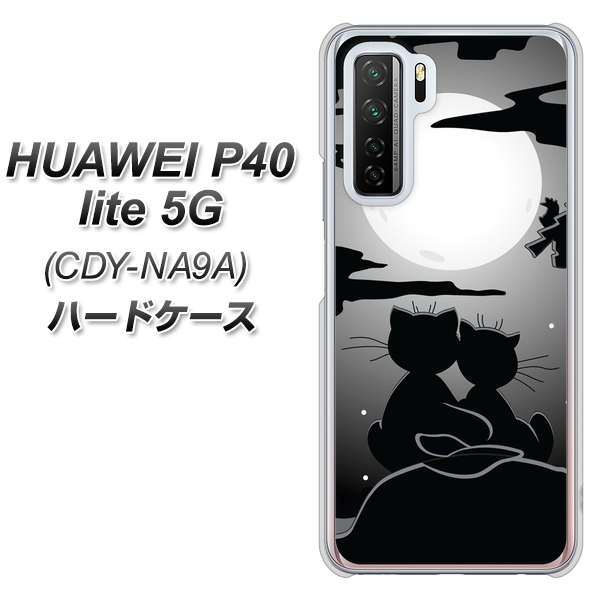 HUAWEI（ファーウェイ） P40 lite 5G CDY-NA9A 高画質仕上げ 背面印刷 ハードケース【342 月夜の二人】