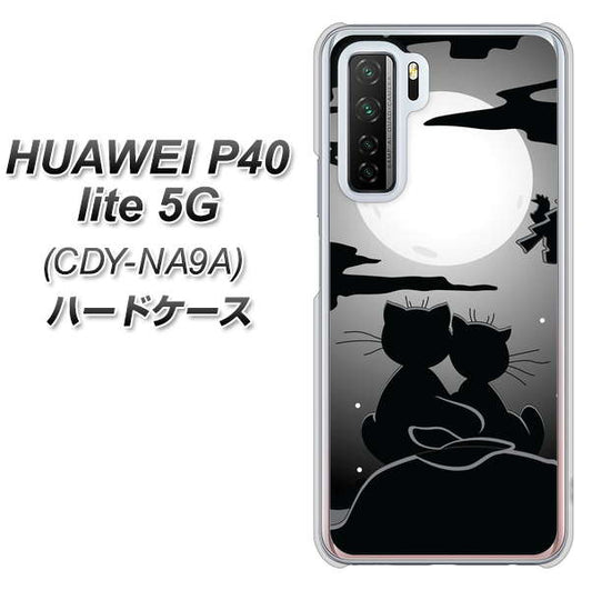 HUAWEI（ファーウェイ） P40 lite 5G CDY-NA9A 高画質仕上げ 背面印刷 ハードケース【342 月夜の二人】