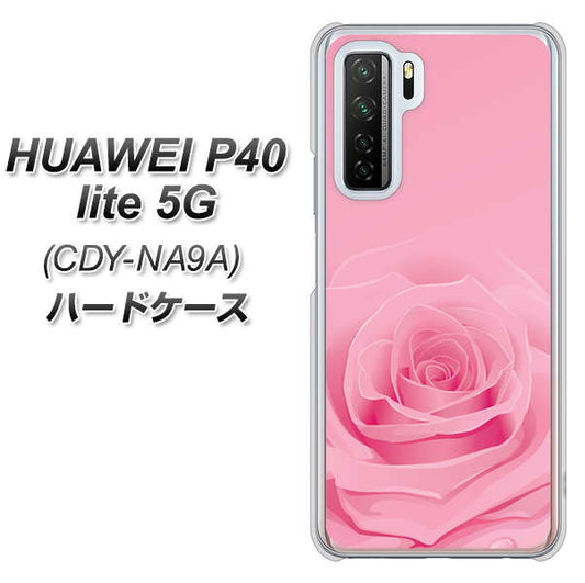 HUAWEI（ファーウェイ） P40 lite 5G CDY-NA9A 高画質仕上げ 背面印刷 ハードケース【401 ピンクのバラ】