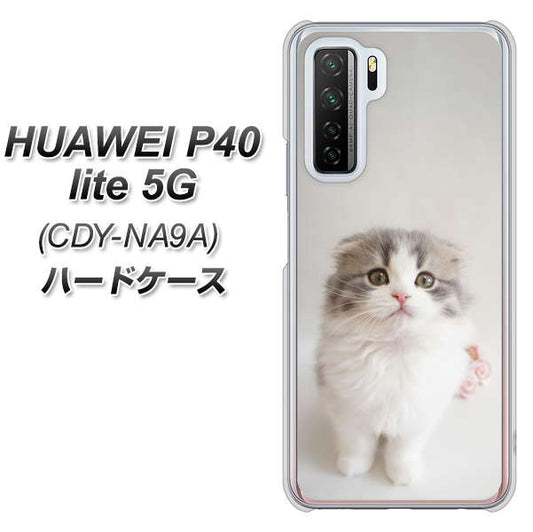 HUAWEI（ファーウェイ） P40 lite 5G CDY-NA9A 高画質仕上げ 背面印刷 ハードケース【VA803 まっていますネコ】