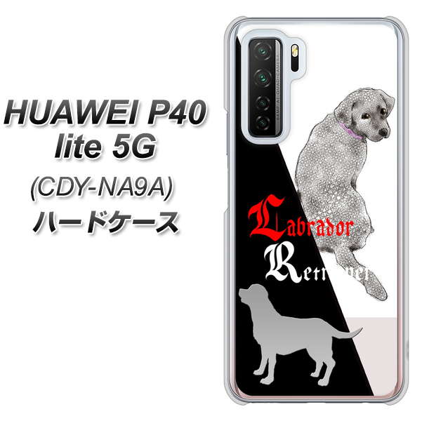 HUAWEI（ファーウェイ） P40 lite 5G CDY-NA9A 高画質仕上げ 背面印刷 ハードケース【YD822 ラブラドールレトリバー03】