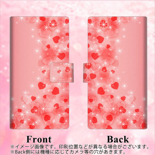 SoftBank アクオスゼロ6 画質仕上げ プリント手帳型ケース(薄型スリム)【003 ハート色の夢】