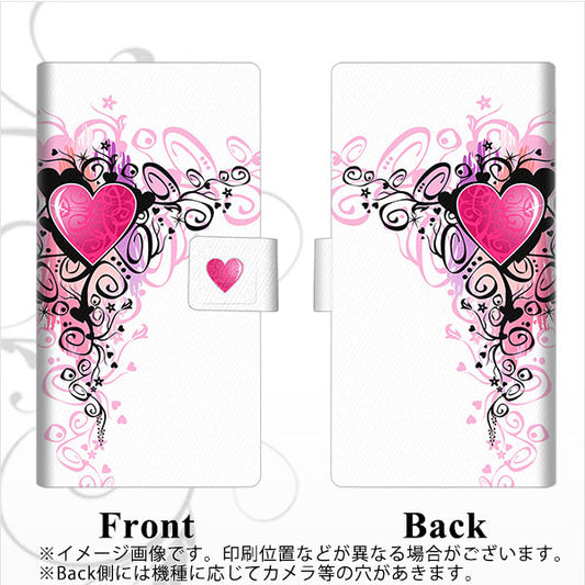 Softbank アクオス R5G 908SH 高画質仕上げ プリント手帳型ケース(薄型スリム)【007 スタイリッシュハート】