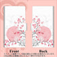DIGNO BX2 A101KC SoftBank 画質仕上げ プリント手帳型ケース(薄型スリム)【030 花と蝶（うす桃色）】