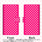 iPhone XS 画質仕上げ プリント手帳型ケース(薄型スリム)【056 シンプル柄（水玉） ピンク】