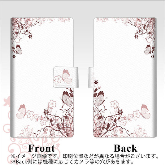 softbank エクスペリア XZs 602SO 高画質仕上げ プリント手帳型ケース(薄型スリム)【142 桔梗と桜と蝶】