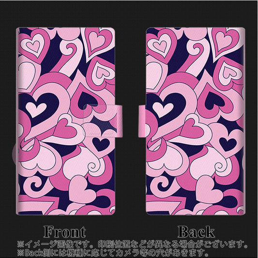 LG Q Stylus LM-Q710XM 高画質仕上げ プリント手帳型ケース(薄型スリム)【223 ハートの調べ】