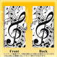 AQUOS wish SHG06 au 画質仕上げ プリント手帳型ケース(薄型スリム)【260 あふれる音符】