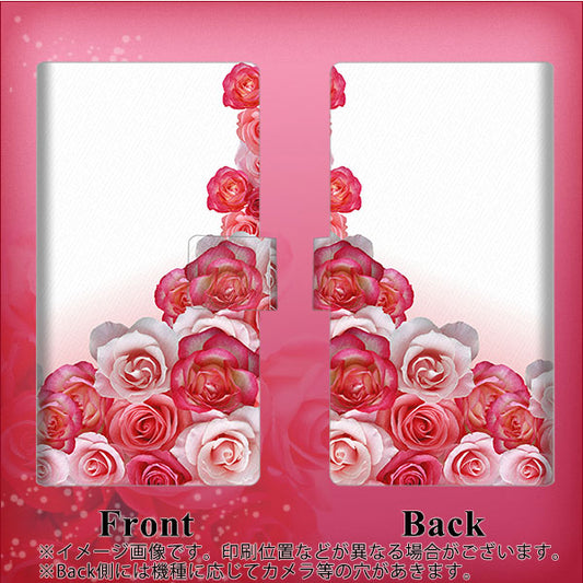 SIMフリー トーンモバイル TONE e21 高画質仕上げ プリント手帳型ケース(薄型スリム)【299 薔薇の壁】