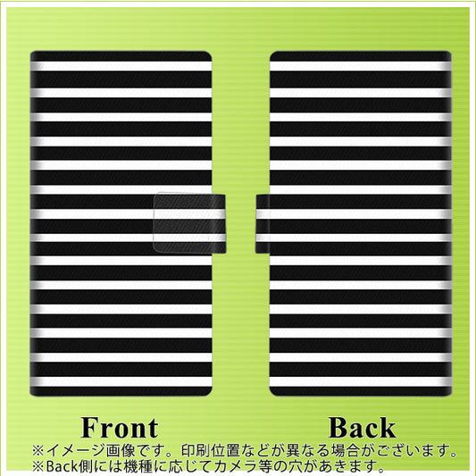 OPPO Reno A 高画質仕上げ プリント手帳型ケース(薄型スリム)【330 サイドボーダーブラック】