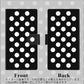 SoftBank シンプルスマホ4 704SH 画質仕上げ プリント手帳型ケース(薄型スリム)【332 シンプル柄（水玉）ブラックBig】