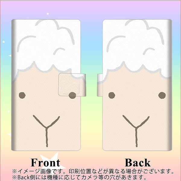 docomo アローズ ビー F-04K 画質仕上げ プリント手帳型ケース(薄型スリム)【346 ひつじ】