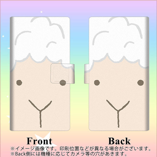 SoftBank アクオスゼロ6 画質仕上げ プリント手帳型ケース(薄型スリム)【346 ひつじ】