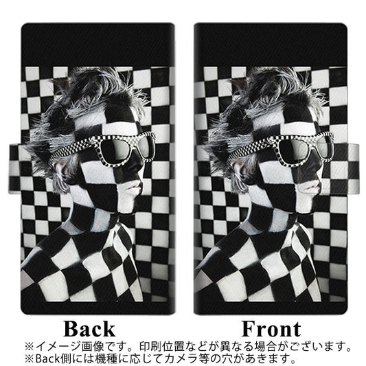 softbank アクオス R2 706SH 高画質仕上げ プリント手帳型ケース(薄型スリム)【357 bk&wh】
